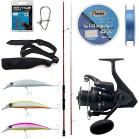 Okuma Wave Power WP-4000A1 Olta Makinesi+Okuma Red Spin 8'0'' 243 CM 7-28 GR 2 Parça Olta Kamışı