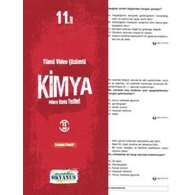 Okyanus Yayınları 11. Sınıf Kimya Çek Kopar Yaprak Test
