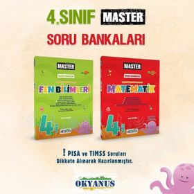 Okyanus Yayınları 2022 4. Sınıf Master Matematik ve Fen Bilimleri Soru Bankası