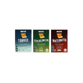 Okyanus Yayınları - 6. Sınıf Master Türkçe - Matematik - Fen Bilimleri 15 Deneme 3 Set