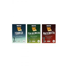 Okyanus Yayınları - 7. Sınıf Master Türkçe -Matematik -Fen Bilimleri 15 Deneme 3 Set