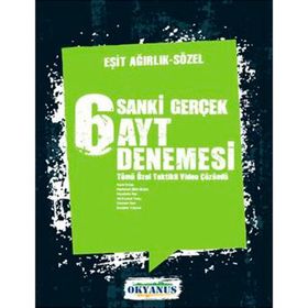 Okyanus Yayınları AYT Sanki Gerçek Eşit Ağırlık Sözel 6 Deneme