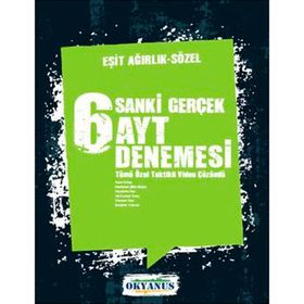 Okyanus Yayınları AYT Sanki Gerçek Eşit Ağırlık Sözel 6 Deneme
