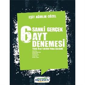 Okyanus Yayınları AYT Sanki Gerçek Eşit Ağırlık Sözel 6 Deneme