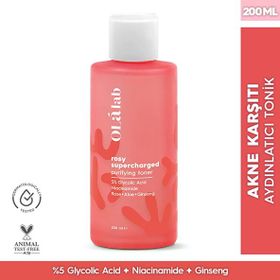 Olalab Akne Siyah Nokta ve Leke Karşıtı Aydınlatıcı Sıkılaştırıcı 200 ml %5 Glikolik Asit Tonik