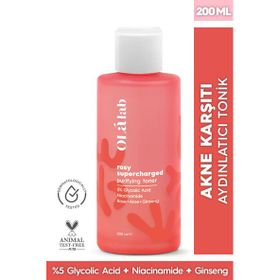 Olalab Akne Siyah Nokta ve Leke Karşıtı Aydınlatıcı Sıkılaştırıcı 200 ml %5 Glikolik Asit Tonik