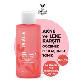 Olalab Akne Siyah Nokta ve Leke Karşıtı Aydınlatıcı Sıkılaştırıcı 200 ml %5 Glikolik Asit Tonik