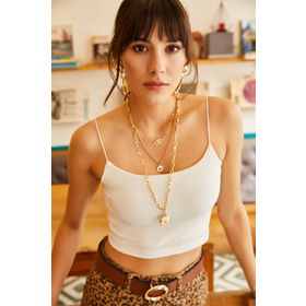Olalook 19000969 Kadın Beyaz İp Askılı Kaşkorse Büstiyer