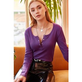 Olalook BLZ-19000588 Mor Kadın Bluz