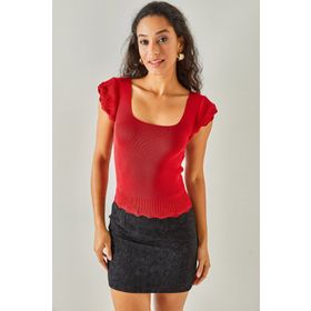 Olalook BLZ-19001035 Bordo Kadın Bluz