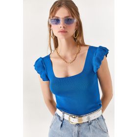 Olalook BLZ-19001035 İndigo Kadın Bluz