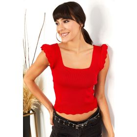 Olalook BLZ-19001035 Kırmızı Kadın Bluz