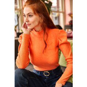 Olalook BLZ-19001595 Turuncu Kadın Bluz