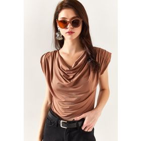 Olalook BLZ-19002217 Camel Kadın Bluz