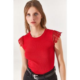 Olalook BLZ-19002253 Kırmızı Kadın Bluz
