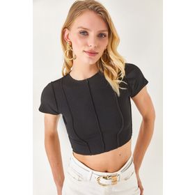 Olalook BLZ-19002287 Siyah Kadın Bluz
