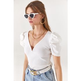 Olalook BLZ-19002296 Ekru Kadın Bluz