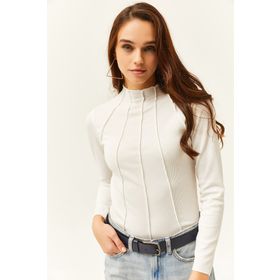 Olalook BLZ-19002398 Beyaz Kadın Bluz