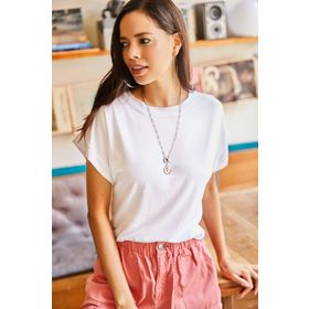 Olalook BLZ19001916 Ekru Kadın Yarasa Örme Viscon Bluz