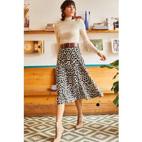 Olalook ETK-19000141 Siyah Vizon Kadın Etek
