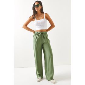Olalook PNT-19000200 Haki Kadın Pantolon
