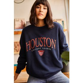 Olalook SWT-19000426 Lacivert Kadın Sweatshirt
