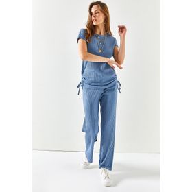 Olalook TKM-19000196 Bebe Mavi Kadın Bluz