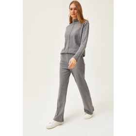 Olalook TKM-19000254 Füme Kadın Pantolon
