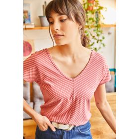 Olalook TSH-19000282 Gül Kurusu Kadın T-shirt