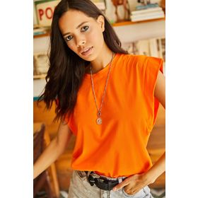 Olalook TSH-19000330 Turuncu Kadın T-Shirt