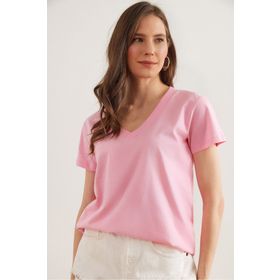 Olalook TSH-19000396 Şeker Pembe Kadın T-Shirt