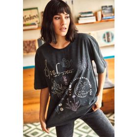 Olalook TSH-19000612 Antrasit Kadın T-Shirt