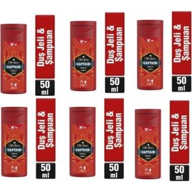 Old Spice 2 si 1 Arada Captain 6x50 ml Duş Jeli ve Şampuan