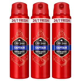 Old Spice Captain 3x150 ml Sprey Deodorant