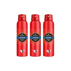 Old Spice Captain 3x150 ml Sprey Deodorant