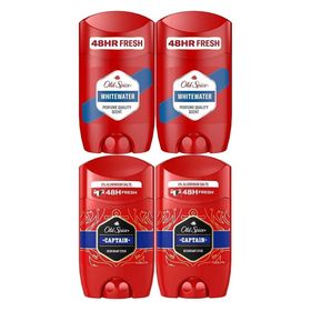 Old Spice Whitewater & Captain Men 4x50 ml Karma Erkek Stick Roll-On
