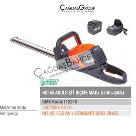 Oleomac 5.0 Ah Şarj Cihazlı Hci 45 Akülü Çit Biçme Makinası