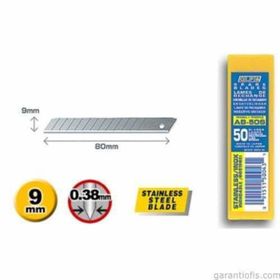 Olfa AB-50S 50'li Standart Dar Paslanmaz Maket Bıçağı Yedeği