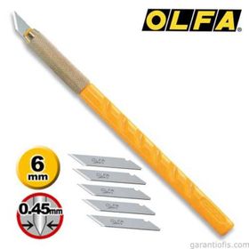 Olfa AK-1 25 Adet Yedek Bıçaklı Kretuar Maket Bıçağı