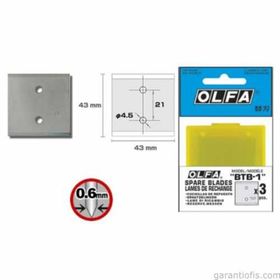 Olfa BTB-1 3'lü Kazıma Bıçağı Yedeği