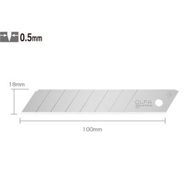 Olfa LB-10 10'lu Standart Geniş Maket Bıçağı Yedeği