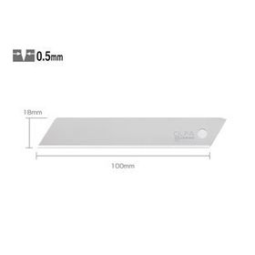 Olfa LB-SOL-10 10'lu Standart Tek Gövdeli (Kırımsız) Geniş Maket Bıçağı Yedeği