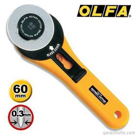 Olfa RTY-3/G 60 mm Çaplı Geniş Tasarım Rotary Yuvarlak Maket Bıçağı