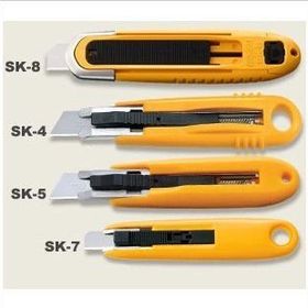 Olfa SK-8 İş Kazalarını Önleyici Otomatik Kapama Bıçak Sistemli Emniyetli Maket Bıçağı