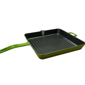 Olika Iron Yeşil 30x30 cm Döküm Kare Izgara Tava