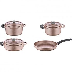 Olika Palladium Pro 7 Parça Rose Döküm Tencere Seti
