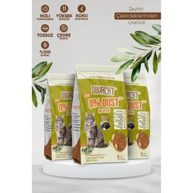 Oliva Cat Zeytin Çekirdeğinden Üretilen Aktif Karbonlu Doğal Tozsuz 8 lt 3 Adet Kedi Kumu
