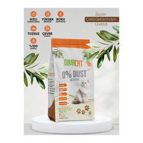 Oliva Cat Zeytin Çekirdeğinden Üretilen Doğal Tozsuz 7 lt Kedi Kumu