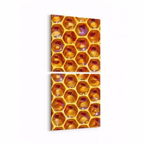 Olla 10014K2D Abstract 3 Boyut Görsel Kare 2li Dikey 30x65 cm Kanvas Tablo