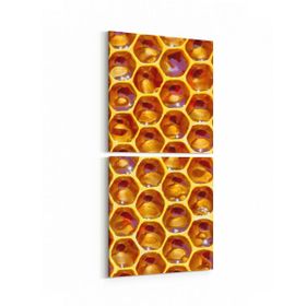 Olla 10014K2D Abstract 3 Boyut Görsel Kare 2li Dikey 30x65 cm Kanvas Tablo